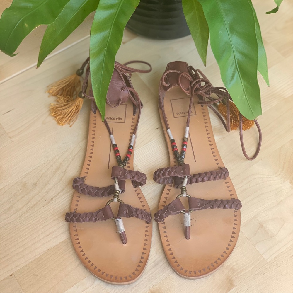 Dolce Vita Brown Braided Sandals